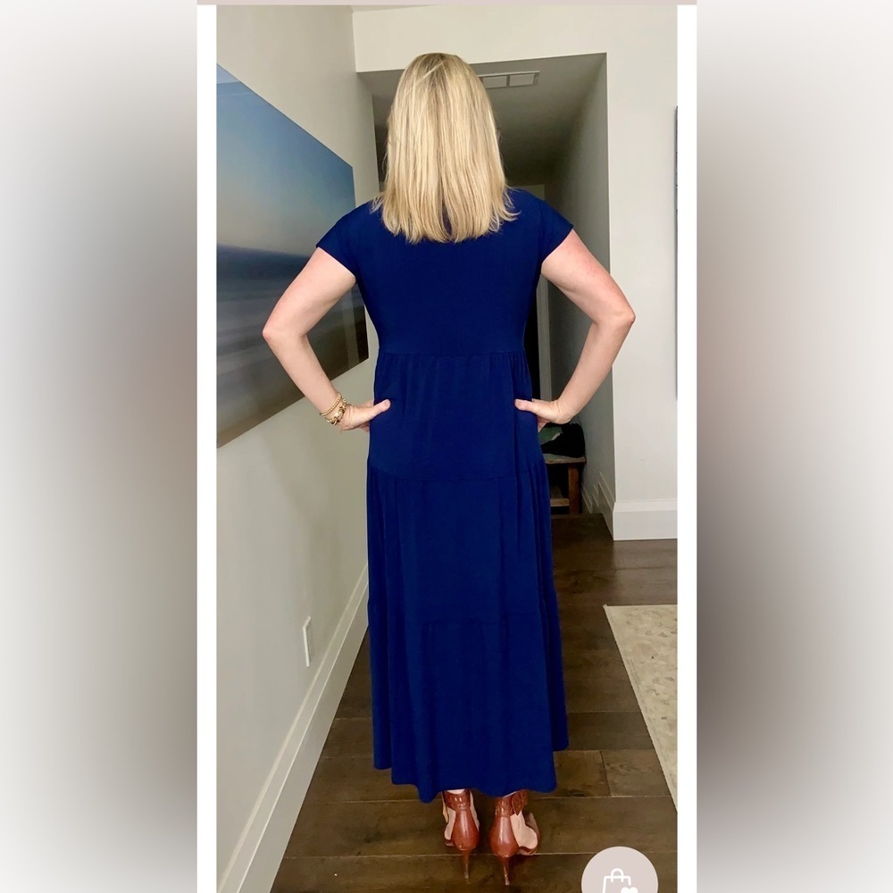 Dotty Black Maxi Dress - Picture 2 of 8
